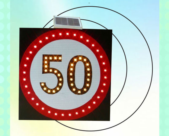 Solar LED Traffic Signal (speed limit 50km/h/, 60km/h)